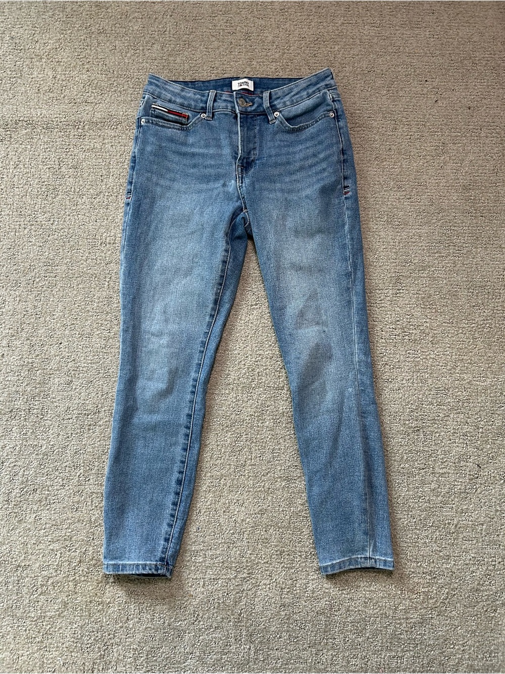 Vintage Tommy Hilfiger Curvy Skinny Ankle Jeans Blue Size 4/W27 Vintage Style